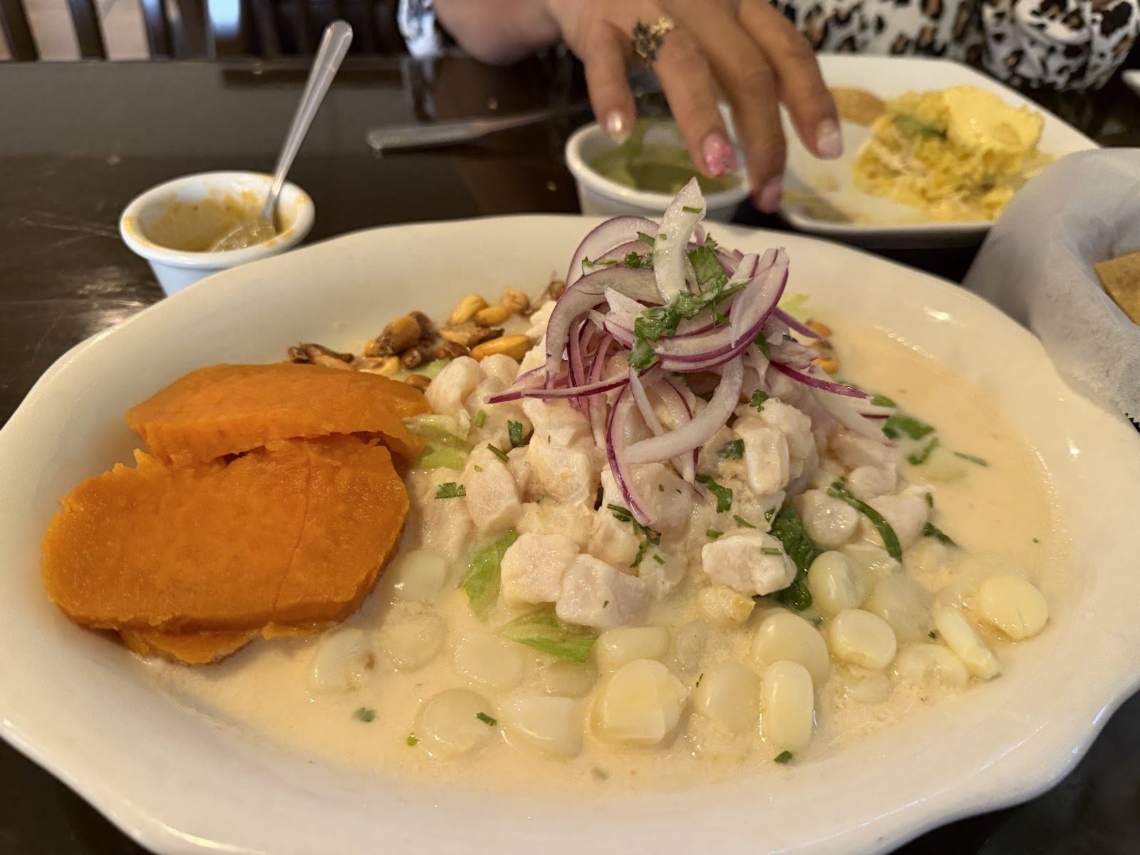 Ceviche with sweet potato